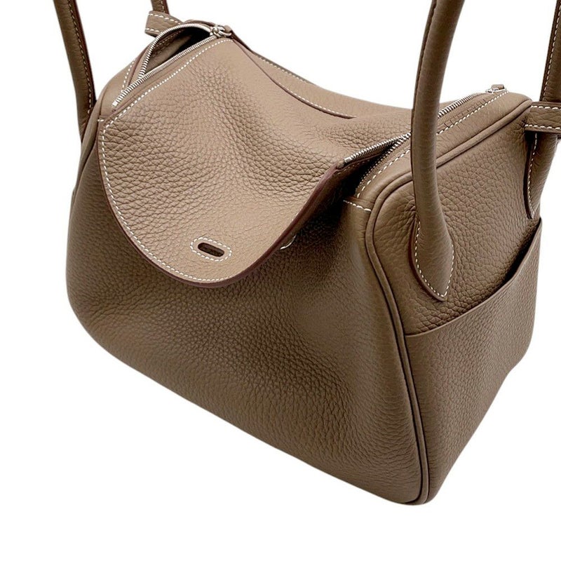 エルメス リンディ26 エトゥープ/シルバー金具 トリヨンクレマンス W刻印 ２wayショルダー