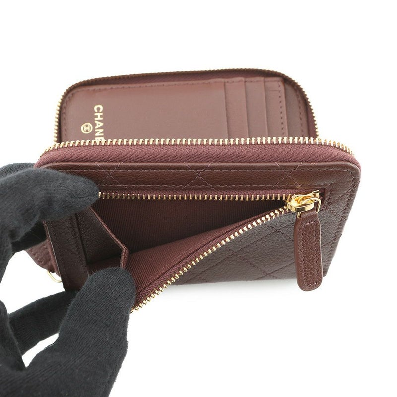 シャネル 二つ折り財布 ココマーク ラウンドジップ コンパクトウォレット  グレインドゴートスキン  AP4918 CHANEL 財布