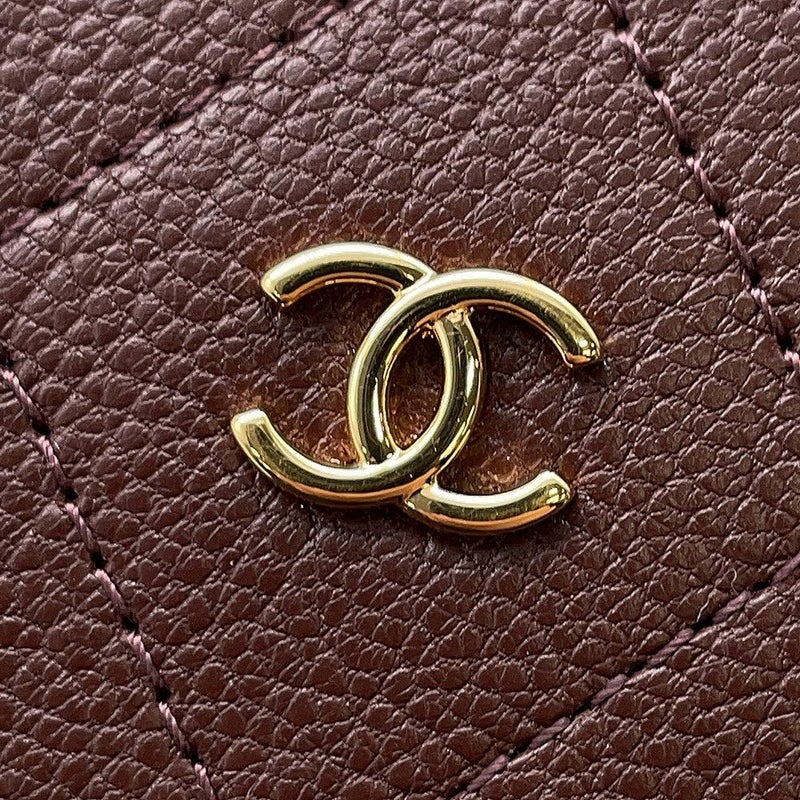 シャネル 二つ折り財布 ココマーク ラウンドジップ コンパクトウォレット  グレインドゴートスキン  AP4918 CHANEL 財布