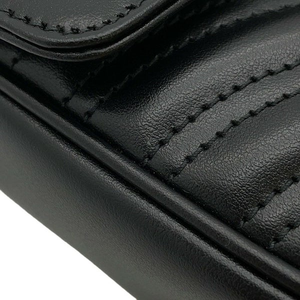 グッチ チェーンショルダーバッグ GGマーモント シェブロン キルティング レザー スモール 446744 GUCCI バッグ 黒