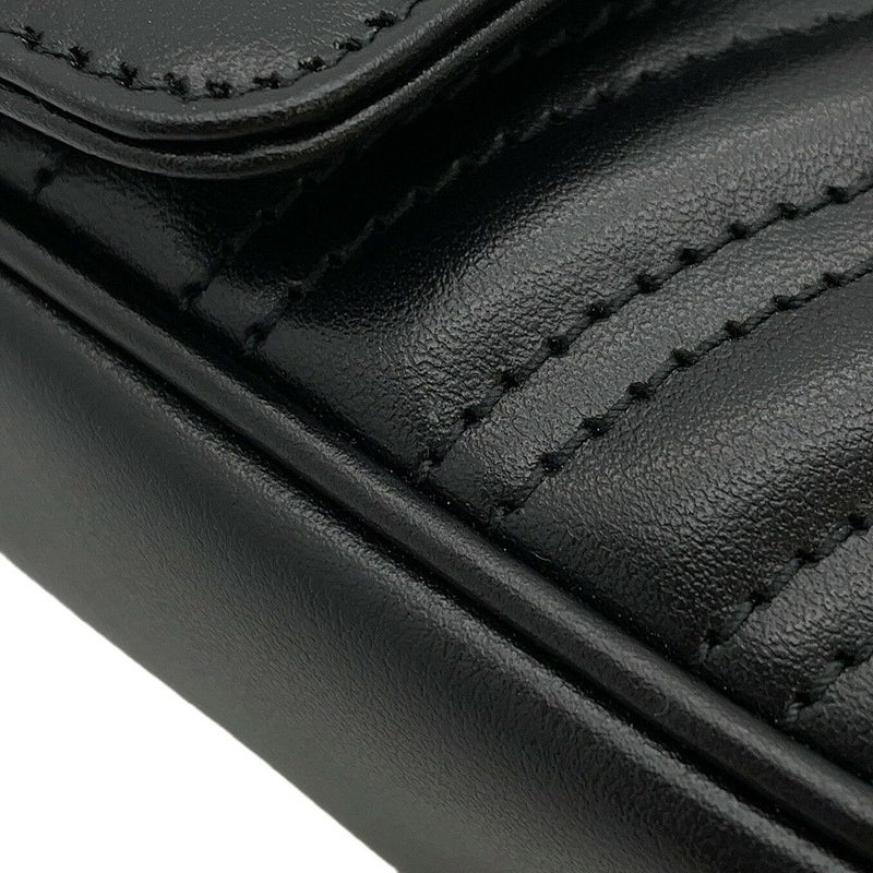 グッチ チェーンショルダーバッグ GGマーモント シェブロン キルティング レザー スモール 446744 GUCCI バッグ 黒