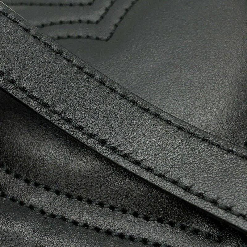 グッチ チェーンショルダーバッグ GGマーモント シェブロン キルティング レザー スモール 446744 GUCCI バッグ 黒