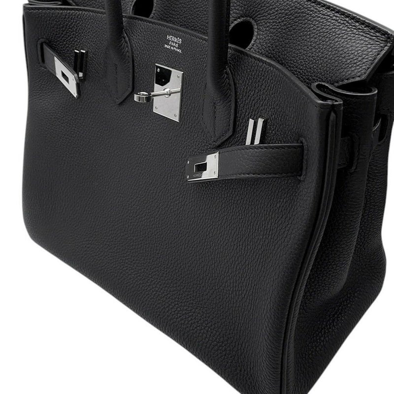 エルメス バーキン30 ブラック/シルバー金具 トゴ U刻印 HERMES Birkin ハンドバッグ 黒