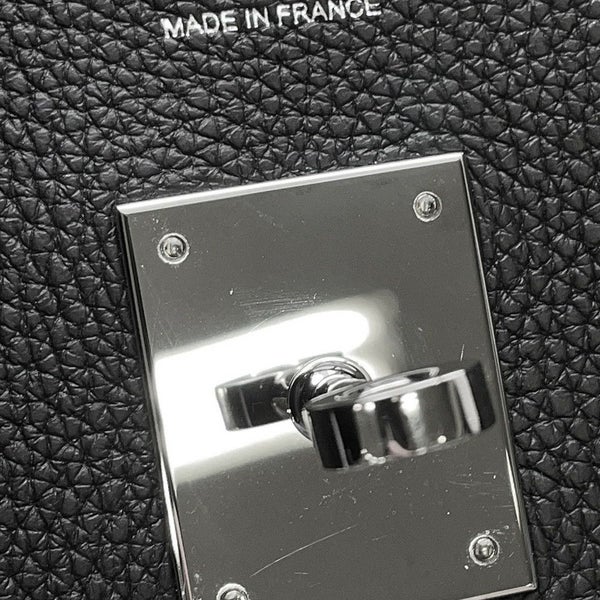 エルメス バーキン30 ブラック/シルバー金具 トゴ U刻印 HERMES Birkin ハンドバッグ 黒