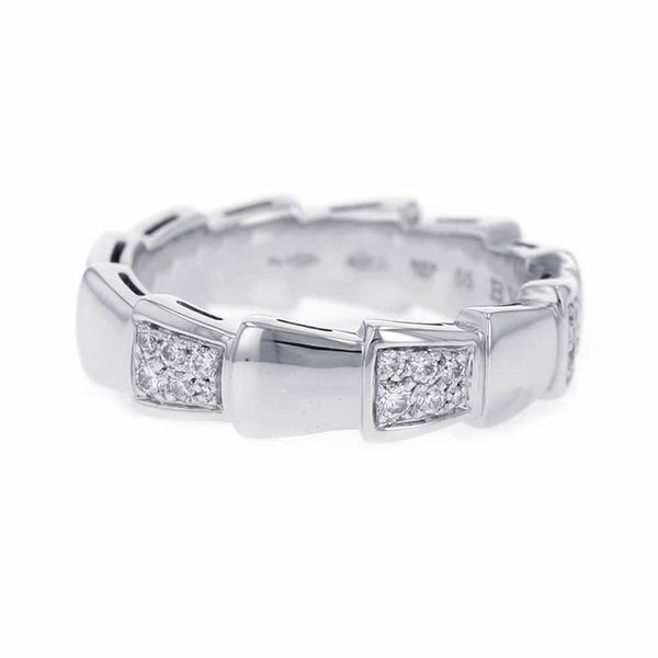 ブルガリ リング ブルガリ セルペンティ ヴァイパー ダイヤモンド K18WGホワイトゴールド リングサイズ55 指輪