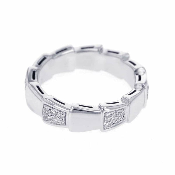 ブルガリ リング ブルガリ セルペンティ ヴァイパー ダイヤモンド K18WGホワイトゴールド リングサイズ55 指輪