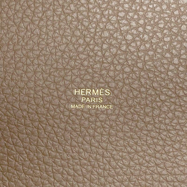 エルメス ハンドバッグ ピコタンロックMM エトゥープ/ゴールド金具 トリヨンクレマンス W刻印