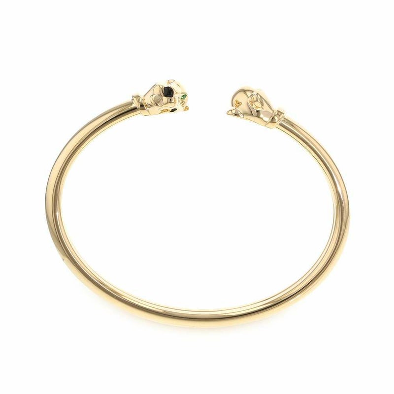 カルティエ ブレスレット パンテール ツァボライト オニキス K18YGイエローゴールド サイズ16