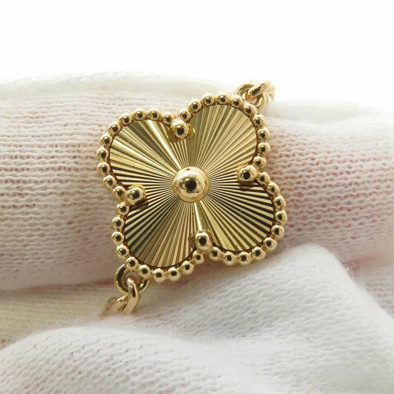 ヴァンクリーフ&アーペル ネックレス ヴィンテージ アルハンブラ 10モチーフ ギヨシェ K18YG VCARP3JJ00