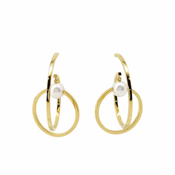 タサキ ピアス キネティック イヤリング K18YGイエローゴールド あこや真珠 E-4144