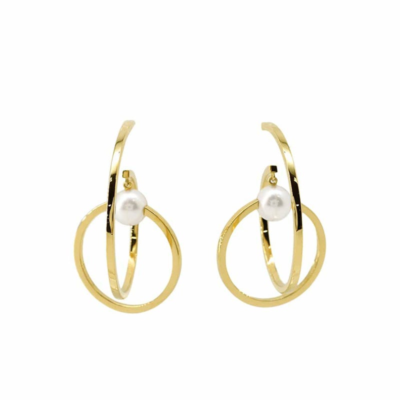 タサキ ピアス キネティック イヤリング K18YGイエローゴールド あこや真珠 E-4144