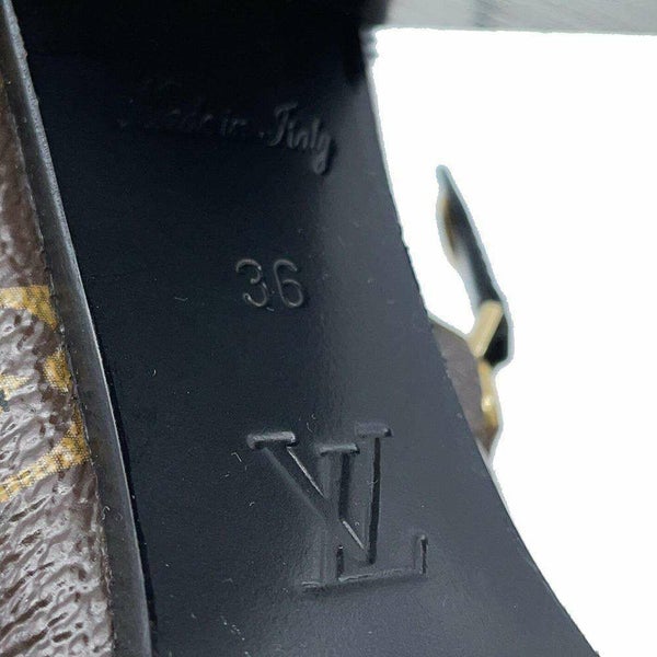 ルイヴィトン スタートレイル ラインアンクルブーツ パテントモノグラム・キャンバス カーフレザー レディースサイズ36 1A2Y7W 黒