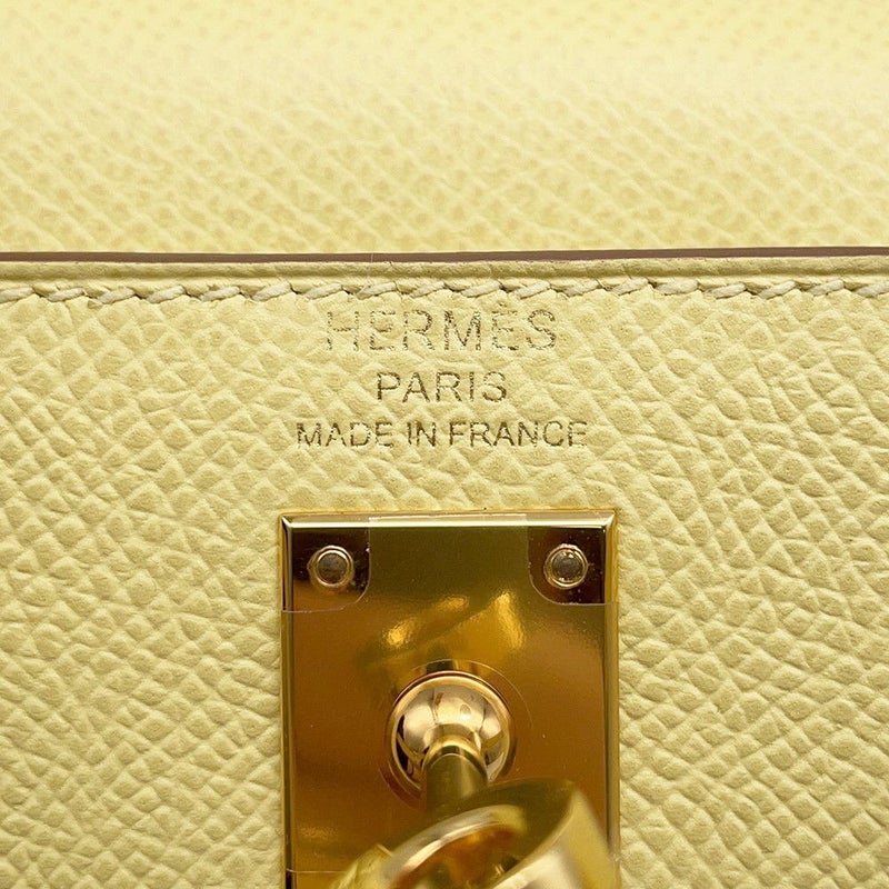 エルメス ハンドバッグ ケリー25 外縫い ジョーヌプッサン/ゴールド金具 エプソン Z刻印 ２wayショルダー