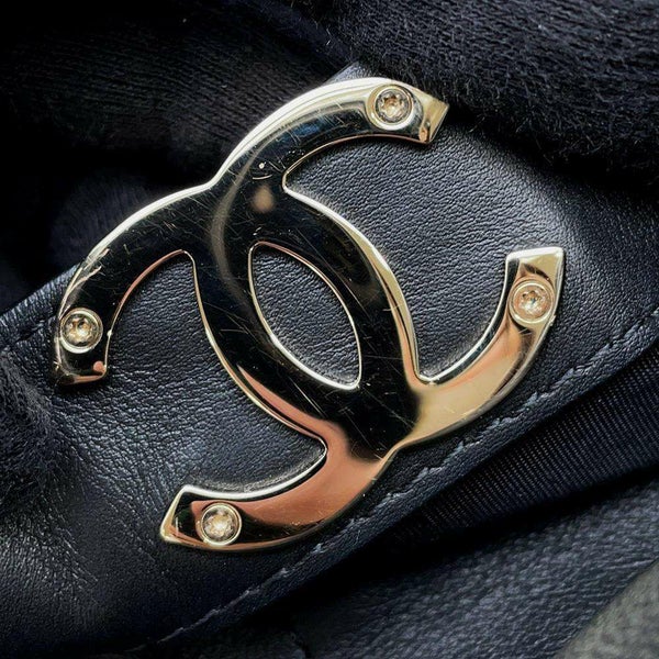 シャネル チェーンショルダーバッグ マトラッセ ココマーク ショッピングバッグ ラムスキン AS2973 黒