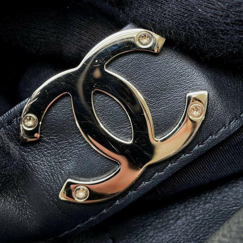 シャネル チェーンショルダーバッグ マトラッセ ココマーク ショッピングバッグ ラムスキン AS2973 黒