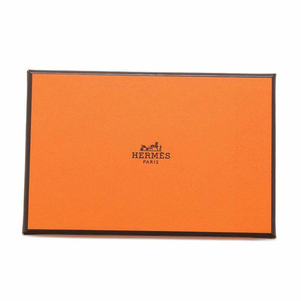 エルメス コインケース カルヴィ デュオ ブラック/シルバー金具 シェブルシャムキラ B刻印 黒