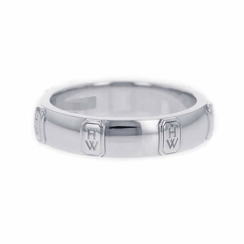 ハリーウィンストン リング HWロゴ バンドリング ダイヤモンド K18WGホワイトゴールド サイズ約12号 指輪