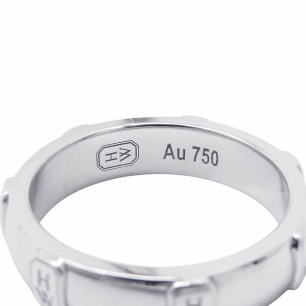 ハリーウィンストン リング HWロゴ バンドリング ダイヤモンド K18WGホワイトゴールド サイズ約12号 指輪