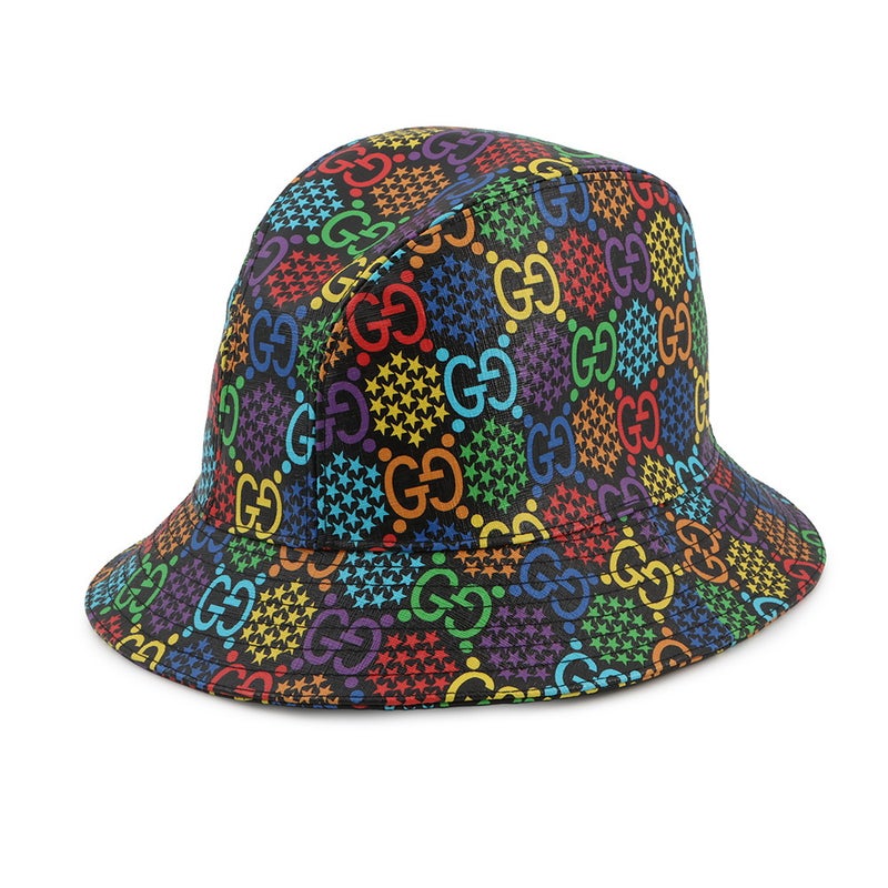 グッチ ハット GGサイケデリック フェドラハット サイズL 604781 GUCCI 帽子 黒