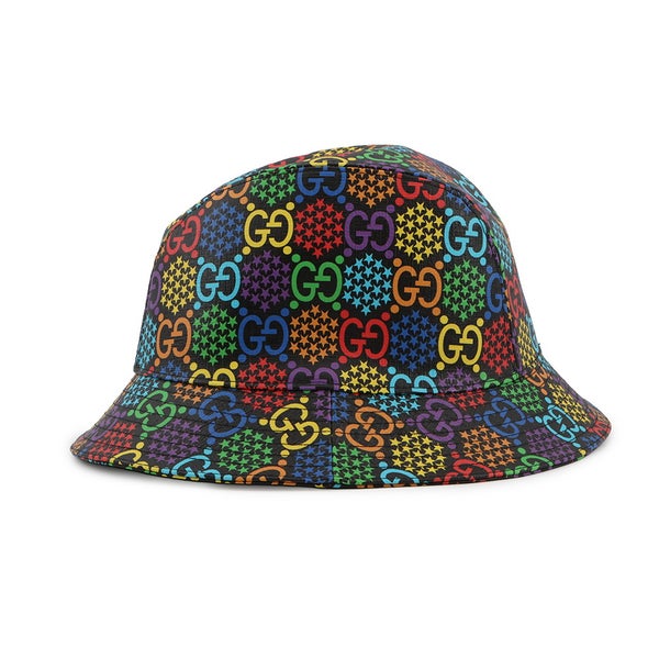 グッチ ハット GGサイケデリック フェドラハット サイズL 604781 GUCCI 帽子 黒