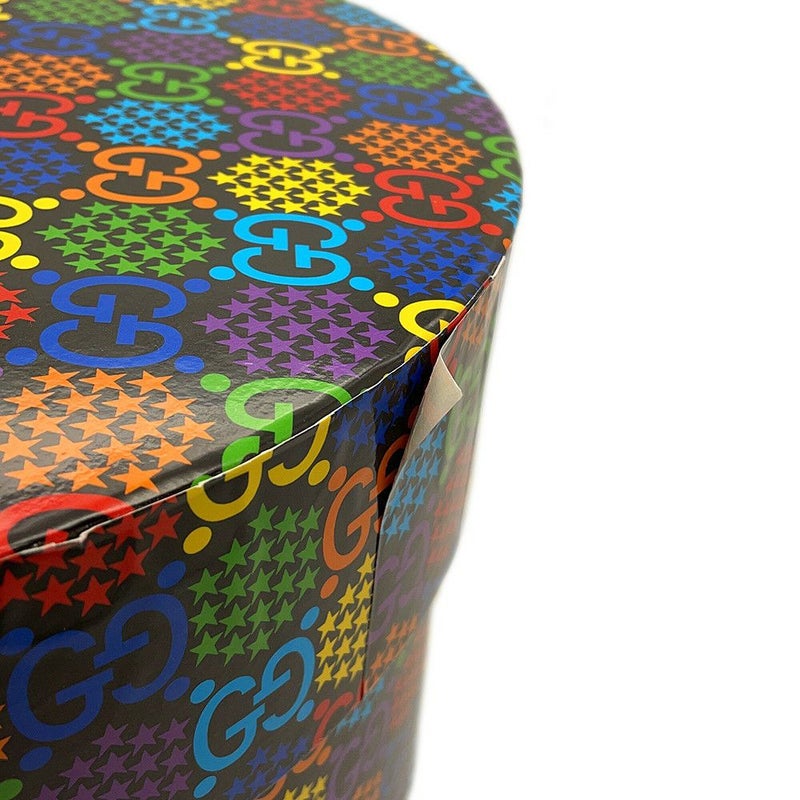 グッチ ハット GGサイケデリック フェドラハット サイズL 604781 GUCCI 帽子 黒