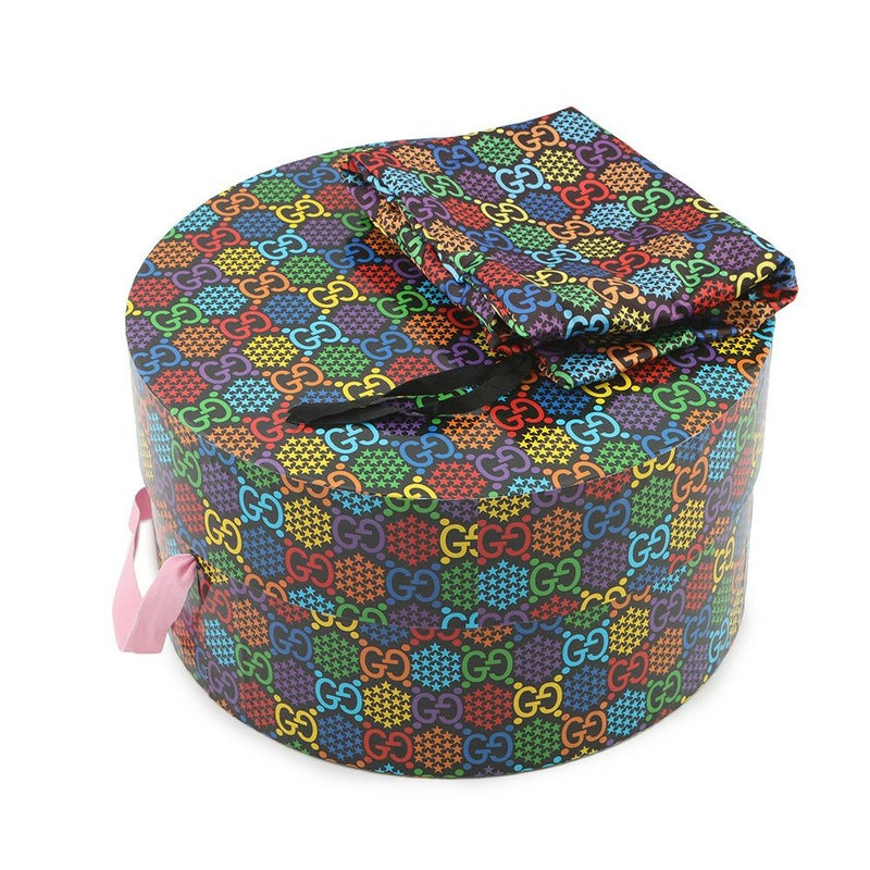 グッチ ハット GGサイケデリック フェドラハット サイズL 604781 GUCCI 帽子 黒