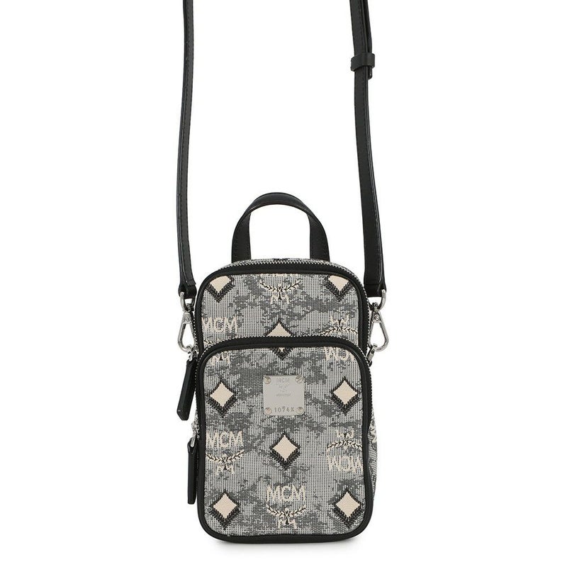 エムシーエム ショルダーバッグ ヴィンテージジャカード フォンケース MMRBATQ02EG001 MCM ポシェット 黒