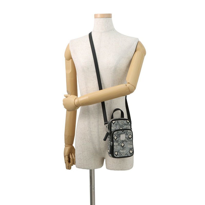 エムシーエム ショルダーバッグ ヴィンテージジャカード フォンケース MMRBATQ02EG001 MCM ポシェット 黒