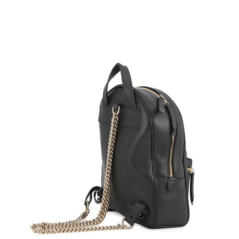 グッチ リュック レザー ソーホー インターロッキングG バックパック 536192 GUCCI バッグ チェーンショルダー 黒