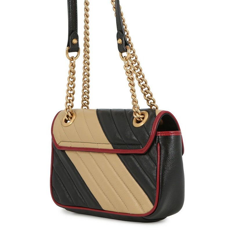 グッチ チェーンショルダーバッグ GGマーモント キルティング レザー スモール 446744 GUCCI バッグ 2way ミニバッグ