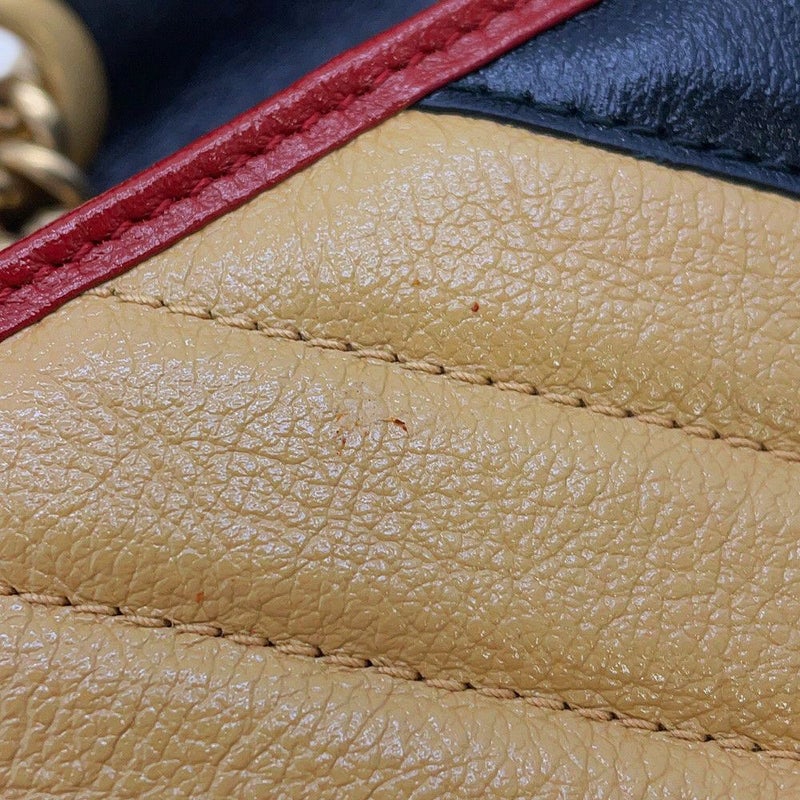 グッチ チェーンショルダーバッグ GGマーモント キルティング レザー スモール 446744 GUCCI バッグ 2way ミニバッグ