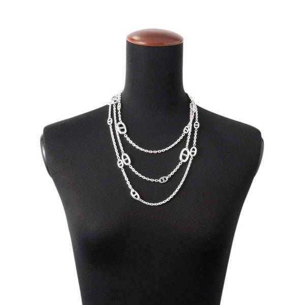 エルメス ネックレス シェーヌダンクル ファランドール SV925シルバー サイズ160 HERMES ロングネックレス ジュエリー