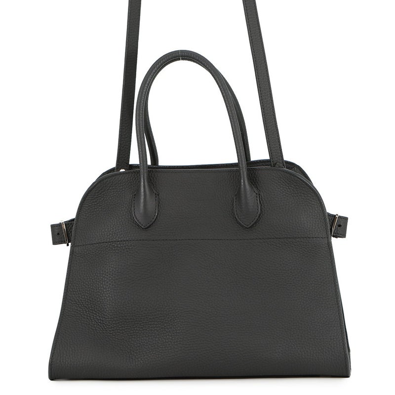 ザ ロウ ハンドバッグ ソフトマルゴー12 レザー W1586 THE ROW 2way 黒