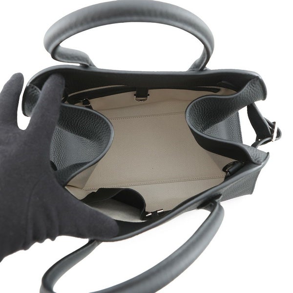 ザ ロウ ハンドバッグ ソフトマルゴー12 レザー W1586 THE ROW 2way 黒