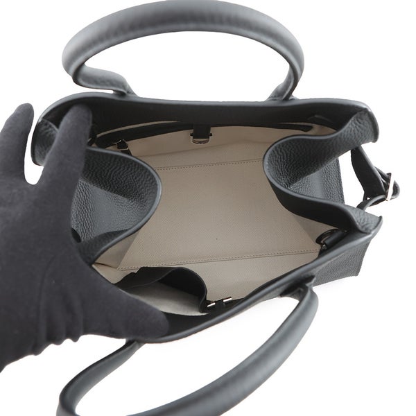 ザ ロウ ハンドバッグ ソフトマルゴー12 レザー W1586 THE ROW 2way 黒