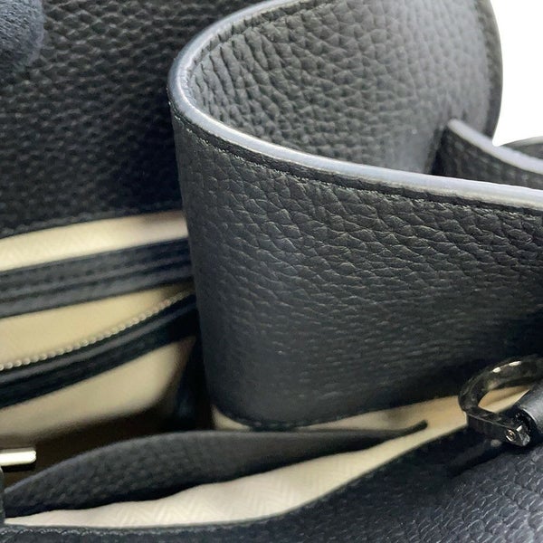 ザ ロウ ハンドバッグ ソフトマルゴー12 レザー W1586 THE ROW 2way 黒