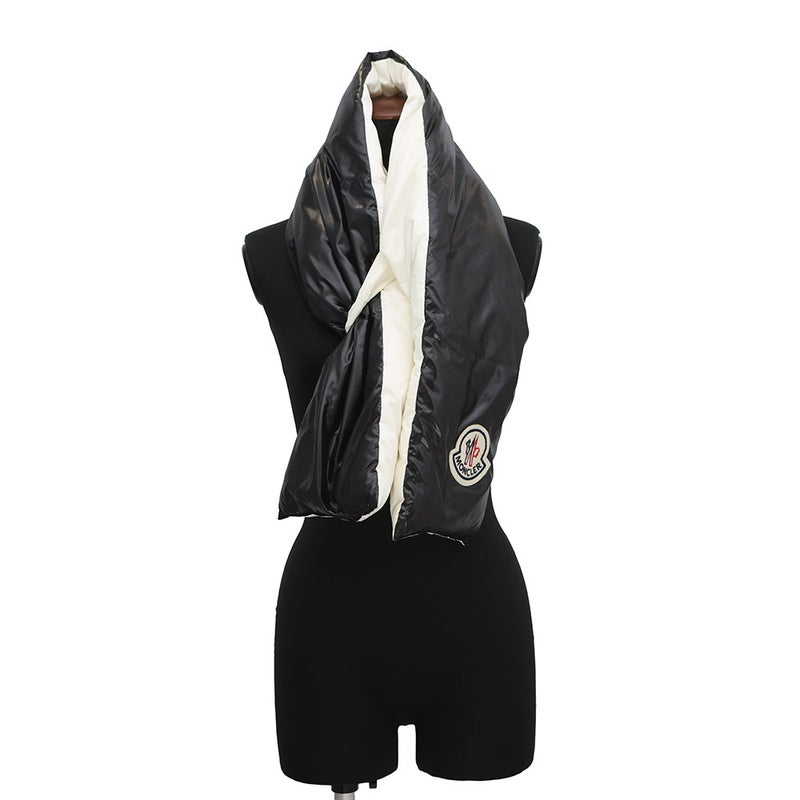 モンクレール マフラー SCIARPA ナイロン E20930000900 MONCLER 黒 白