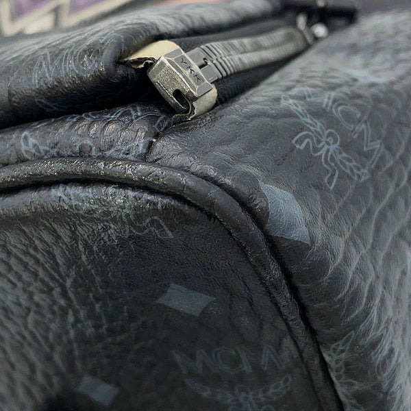 エムシーエム リュックサック オーロラデザイン レザー MMK75VE45BK001 MCM バッグパック バッグ 黒