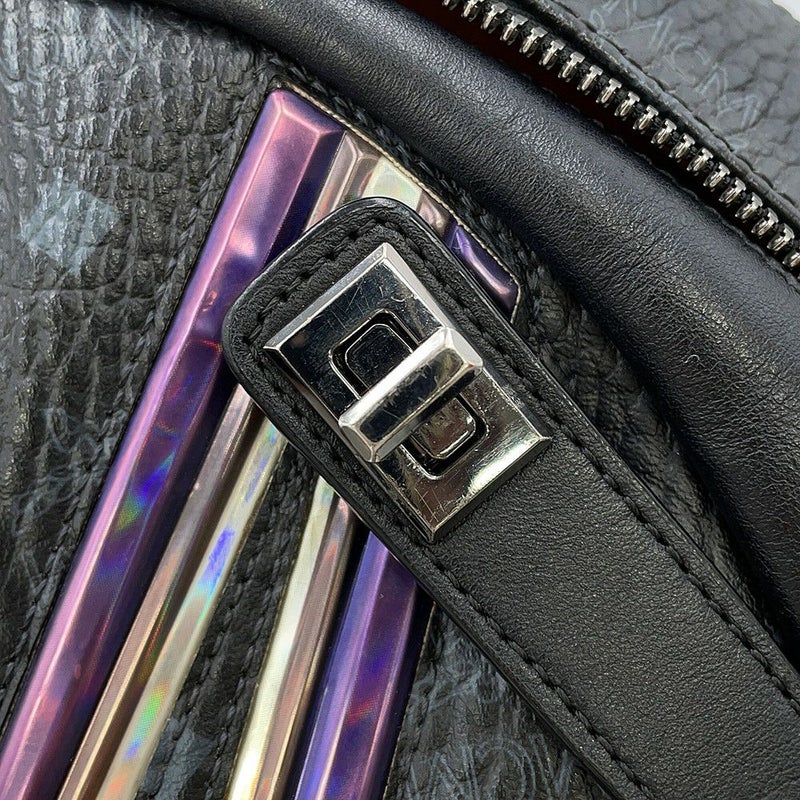 エムシーエム リュックサック オーロラデザイン レザー MMK75VE45BK001 MCM バッグパック バッグ 黒