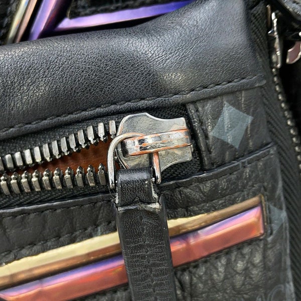 エムシーエム リュックサック オーロラデザイン レザー MMK75VE45BK001 MCM バッグパック バッグ 黒