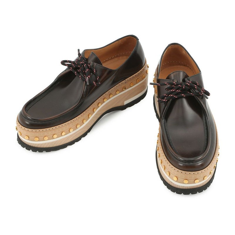 ルイヴィトン ローファー ウッドカットライン・ダービーシューズ レザー ウッド メンズサイズ7 LOUIS VUITTON 靴