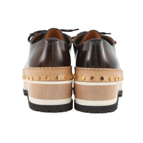 ルイヴィトン ローファー ウッドカットライン・ダービーシューズ レザー ウッド メンズサイズ7 LOUIS VUITTON 靴