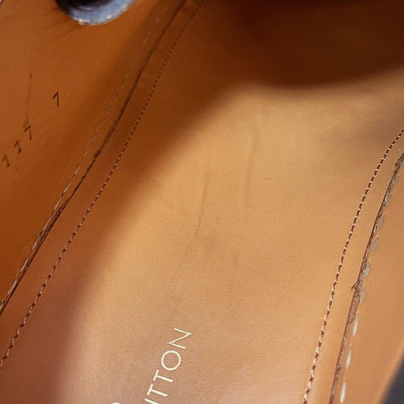 ルイヴィトン ローファー ウッドカットライン・ダービーシューズ レザー ウッド メンズサイズ7 LOUIS VUITTON 靴