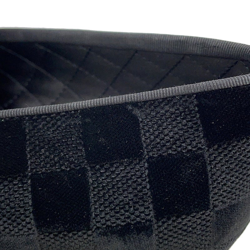 ルイヴィトン ローファー オートゥイユライン・ダミエ 刺繍ロゴ メンズサイズ8L LOUIS VUITTON 靴 黒 ブラック セール品