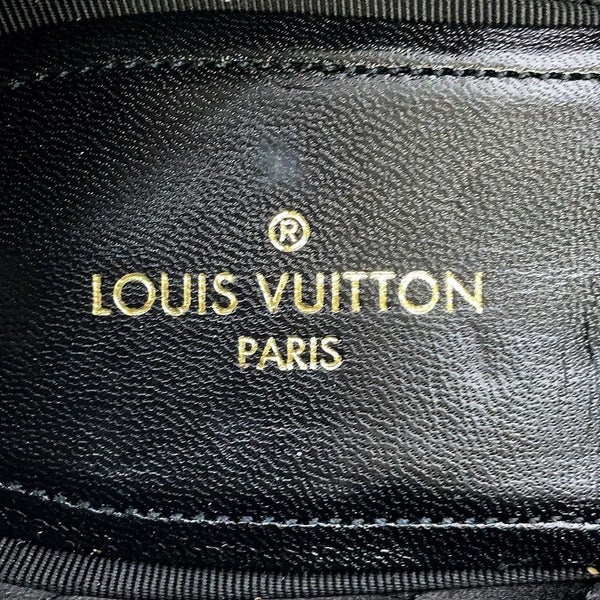 ルイヴィトン ローファー オートゥイユライン・ダミエ 刺繍ロゴ メンズサイズ8L LOUIS VUITTON 靴 黒 ブラック セール品