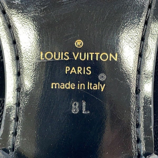 ルイヴィトン ローファー オートゥイユライン・ダミエ 刺繍ロゴ メンズサイズ8L LOUIS VUITTON 靴 黒 ブラック セール品