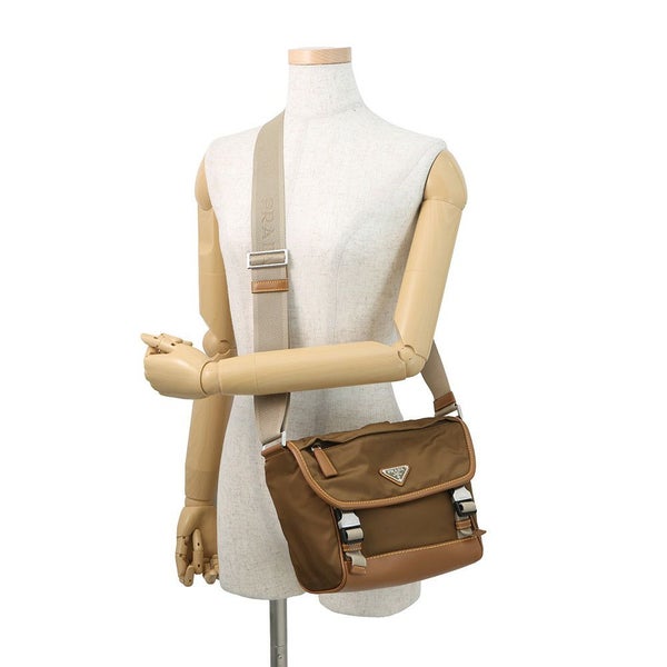 プラダ ショルダーバッグ Re-Nylon xサフィアーノ ナイロン/レザー 2VD066 PRADA 斜め掛け