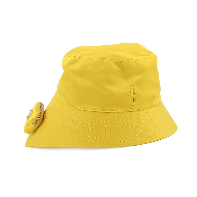プラダ ハット Re-Nylon トライアングルロゴ ミニポーチ付 バケットハット サイズL 2HC282 PRADA 帽子
