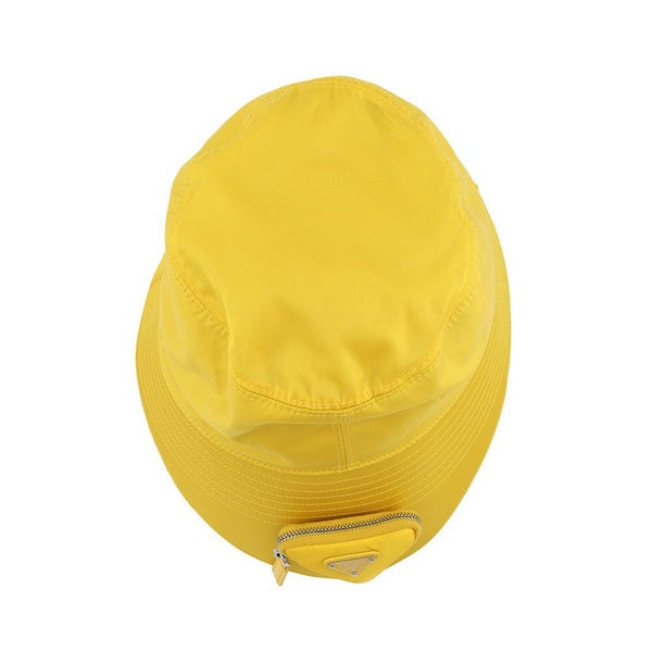 プラダ ハット Re-Nylon トライアングルロゴ ミニポーチ付 バケットハット サイズL 2HC282 PRADA 帽子