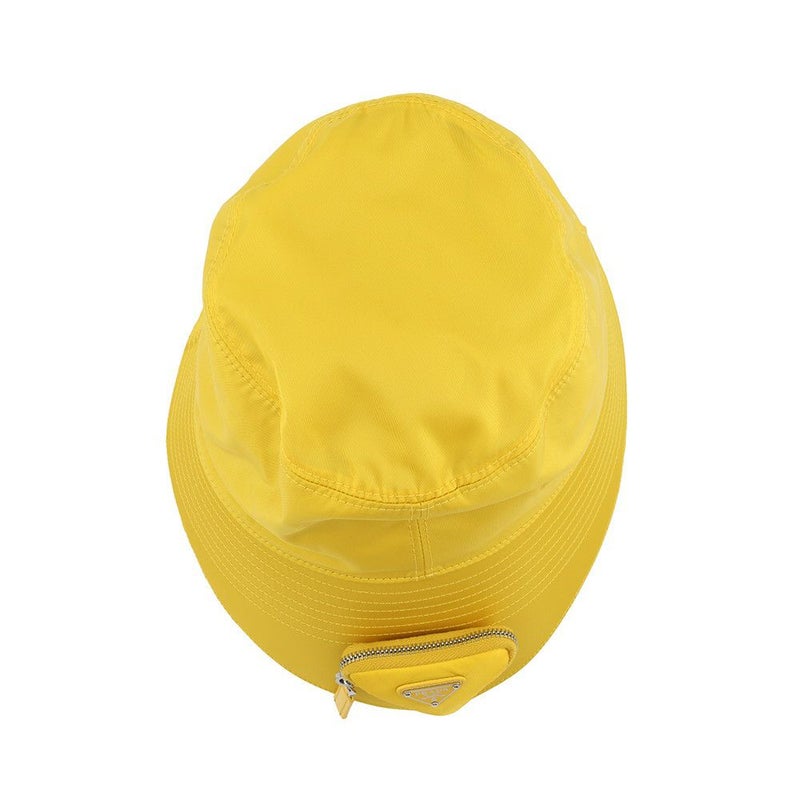 プラダ ハット Re-Nylon トライアングルロゴ ミニポーチ付 バケットハット サイズL 2HC282 PRADA 帽子